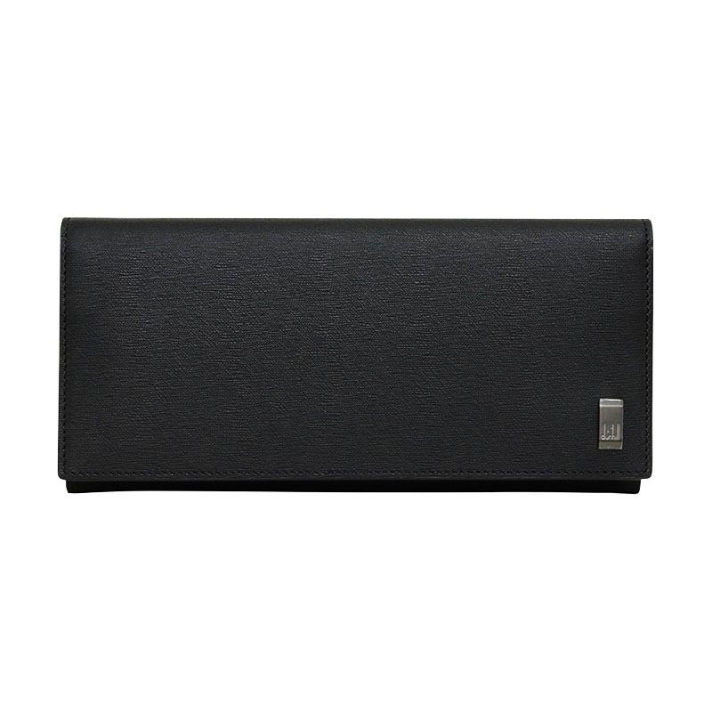 dunhill ダンヒル DUNHILL 二つ折り長財布 無地 サイドカー ガンメタル  
