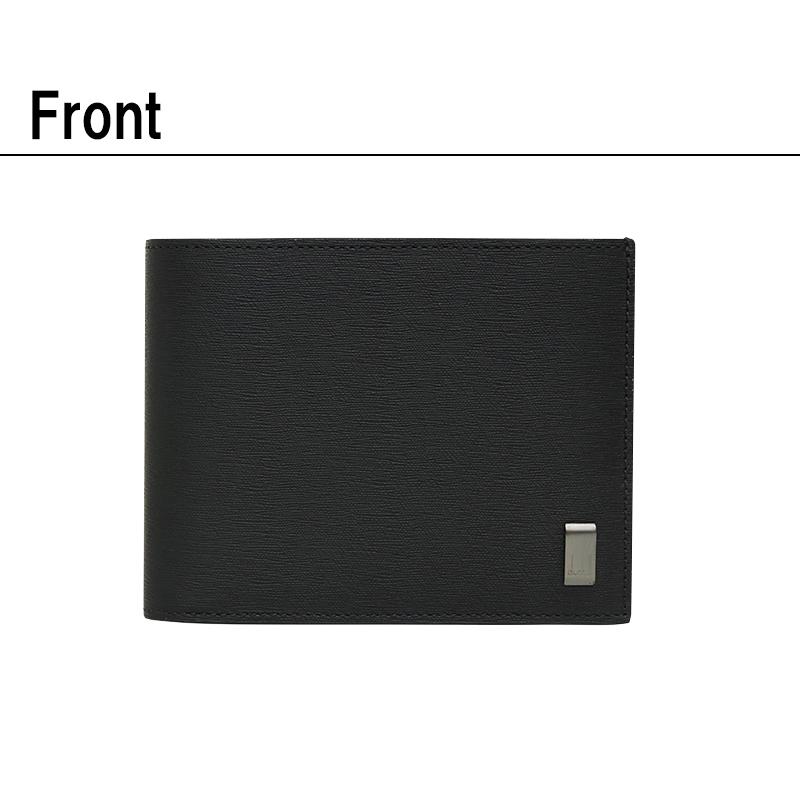 dunhill ダンヒル DUNHILL 二つ折り財布 サイドカー ガンメタル レザー  