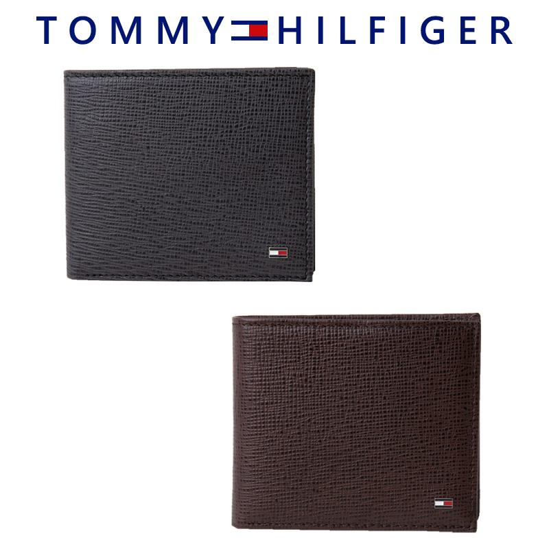 トミーヒルフィガー TOMMY HILFIGER 二つ折り財布 小銭入れ付き レザー メンズ 31tl130094 BOX付｜southcoast