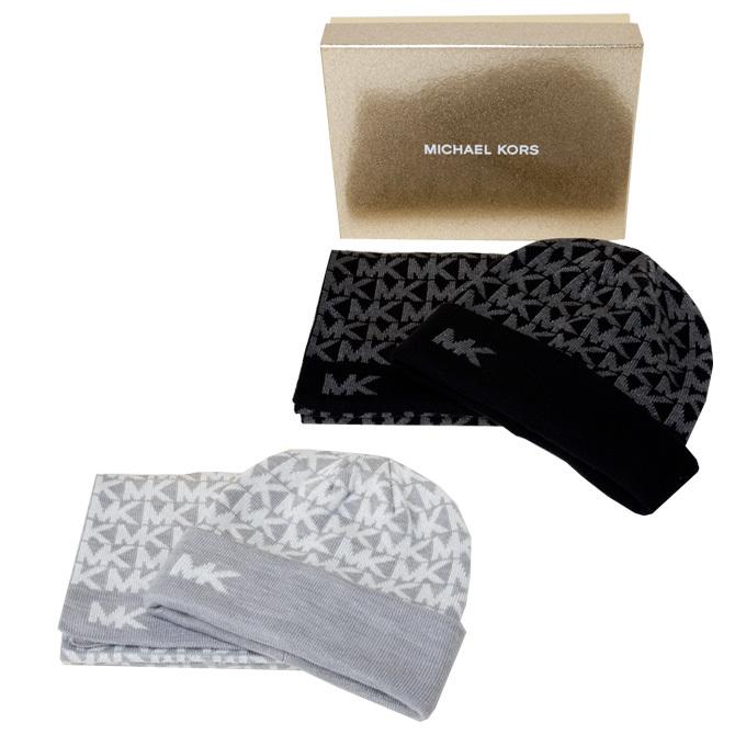 MICHAEL KORS マイケルコース マフラー ニット帽 セット ロゴ MICHAEL KORS マイケルコース マフラー ニット帽 セット ロゴ