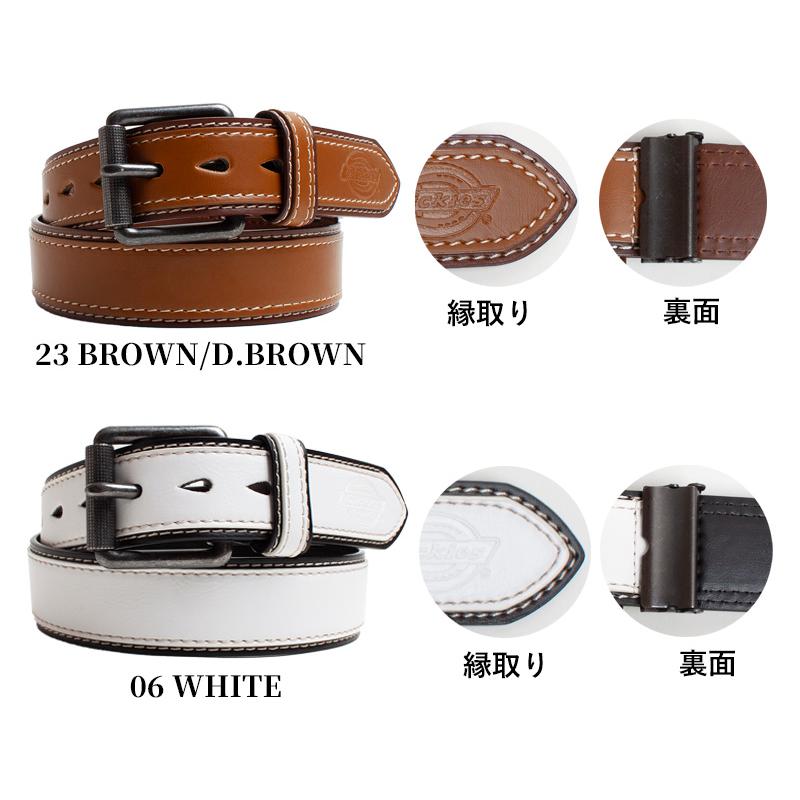 Dickies（ディッキーズ） ベルト ステッチ バックル 合成皮革 40mm 2枚