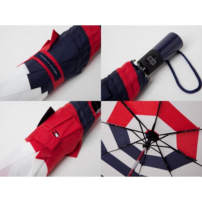 トミーフィルフィガー 傘 TOMMY HILFIGER レッド ネイビー ホワイト 