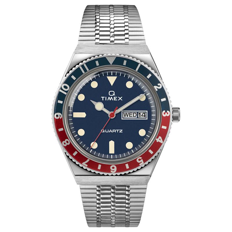 TIMEX（タイメックス） 国内正規品 Q 38mm キュー ネイビー レッド 