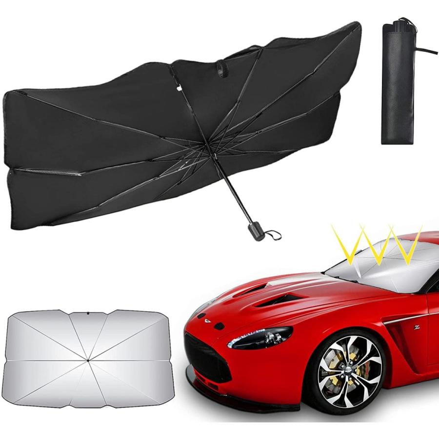 Spurtar 車用 サンシェード 車用パラソル 傘 車用 サンシェード フロントガラス用 日よけ Uv紫外線カット 遮光 遮熱 放熱効果 17年春の