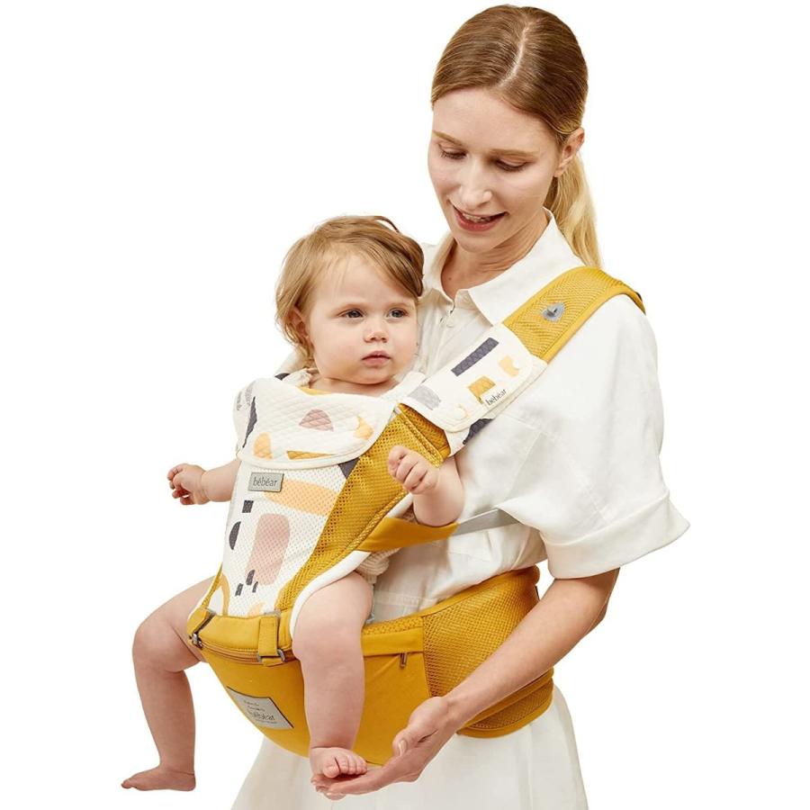 クーポン発行 ベビーアムールbebamour 抱っこひも ヒップシート 軽量 通気メッシュ ベビーキャリア 前向き抱っこ おんぶ 6way ウェストキ 高い品質