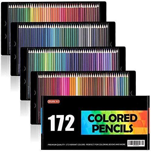 Shuttle Art 色鉛筆 カラーペン 172色セット 大人の塗り絵 スケッチ イラスト 落書き 手帳 ノード子供用 プレゼント 入園 色鉛筆