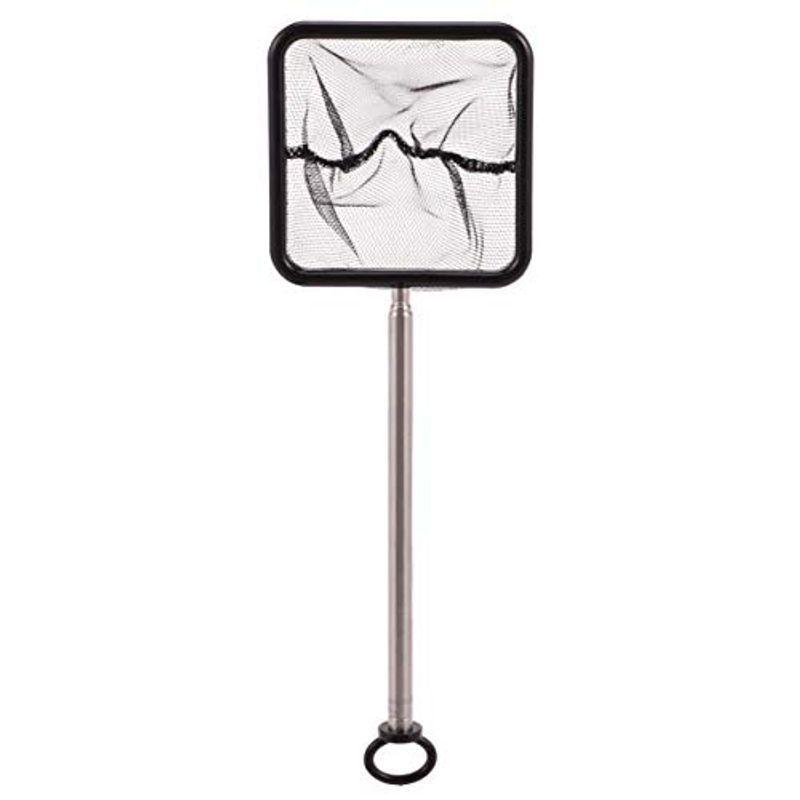 Popetpop ミニタモ網 3d四角網 伸縮自在 メダカ エビ 熱帯魚 観賞魚用ネット ラバー