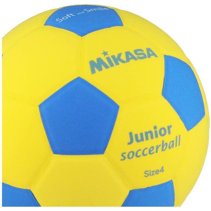 ミカサ(MIKASA) ジュニア サッカーボール 4号 スマイルサッカー (小学生用) 約180g イエロー/ブルー 貼りボール SF4J-｜southern5｜06