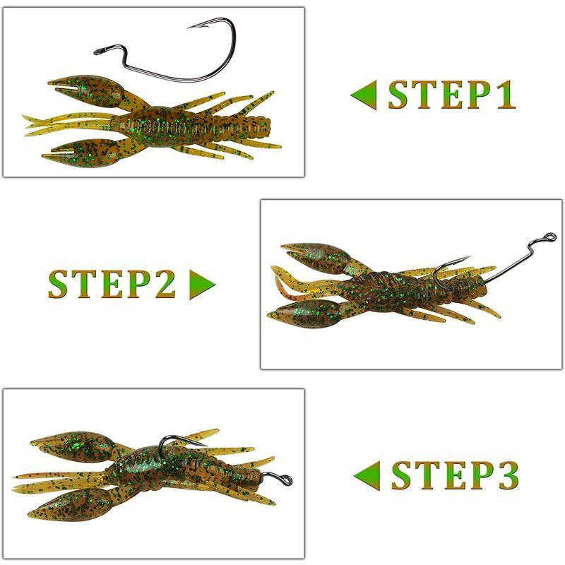 釣り ワームセット ロックフィッシュ バス釣り クローワーム 根魚 ワームセット ザリガニ 疑似餌 3 2in ワームフック含める54本セッ Southern5 通販 Yahoo ショッピング