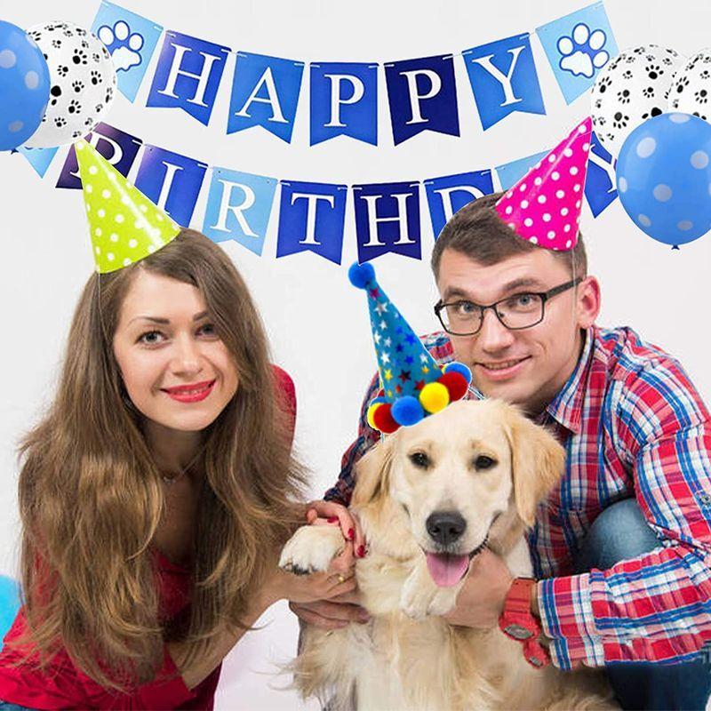 うのにもお得な ペット 誕生日 飾り付け 犬 猫 誕生日帽子 バンダナ 風船 Happy Birthdayバナー ペットグッズ おしゃれ 記念日 メモリアル Shipsctc Org