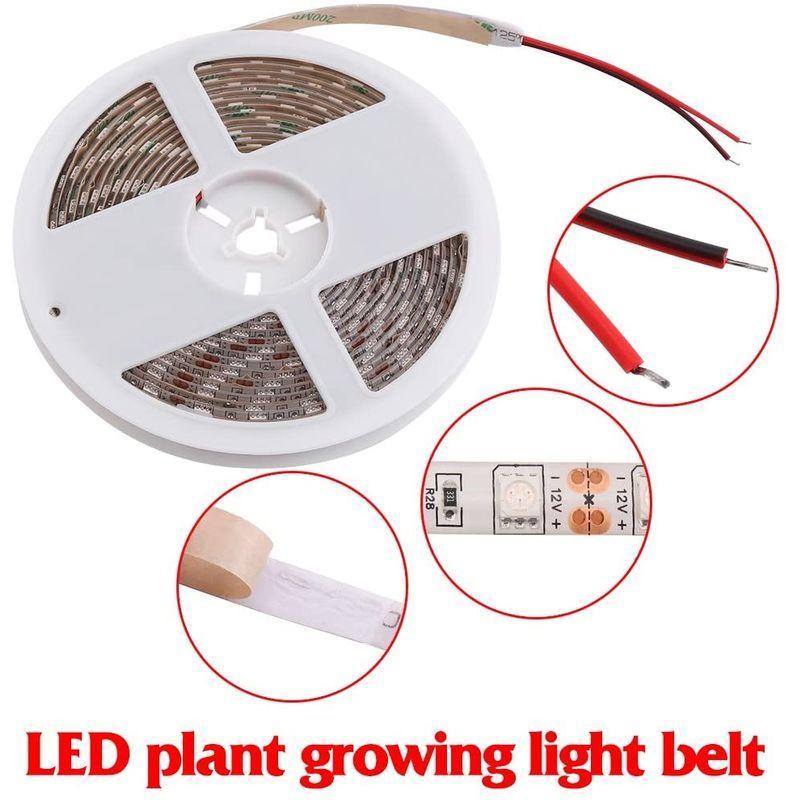植物育成ライト 植物LED 5：1 LED 5メートル ストリップライト 60pcs 植物育成用 12V 防水 植物ledライト 室内栽培ラ