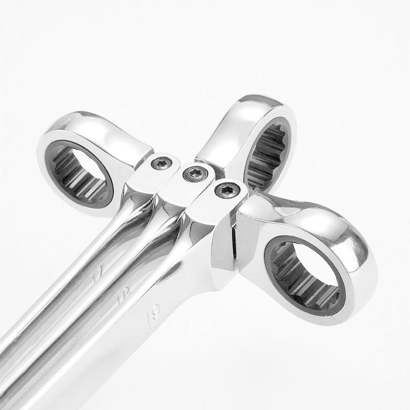 フレックスラチェットレンチセット整備工具セット 8~19mm 12本組 作業 常備 車 バイク 各種メンテナンス対応 家具組み立て 鏡面仕上|southern5|06