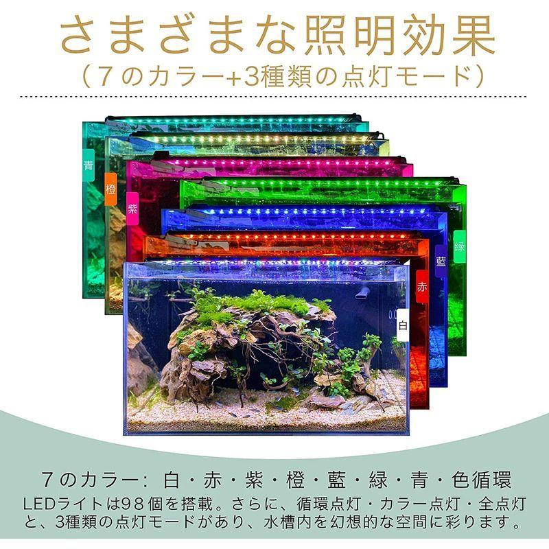 7649円 ストア Wellvie 水槽用照明 アクアリウムライト Led600 60cm 80cm Ledライト 白 青