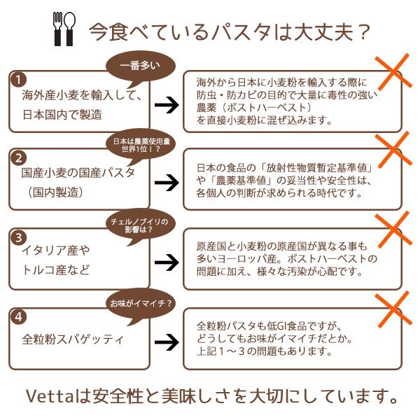 全粒粉より 低GI パスタ お試しセット 糖質の吸収が穏やか Vetta特別価格500g×３袋セット※北海道沖縄のみレターパック |  | 08