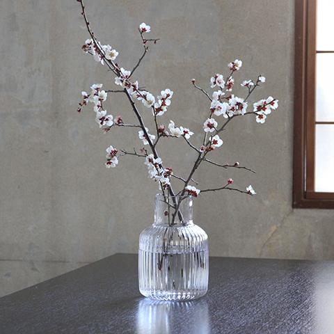 フラワーベース ウェーブ クリア L 花瓶 グラスベース 生花 飾る