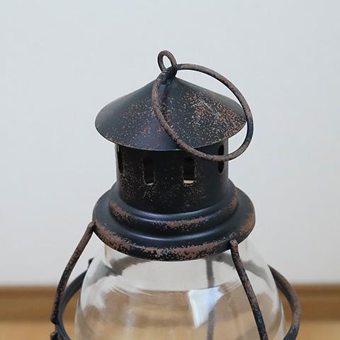 ガーデニング雑貨 LEDランタン Mサイズ アンティーク調 おしゃれ