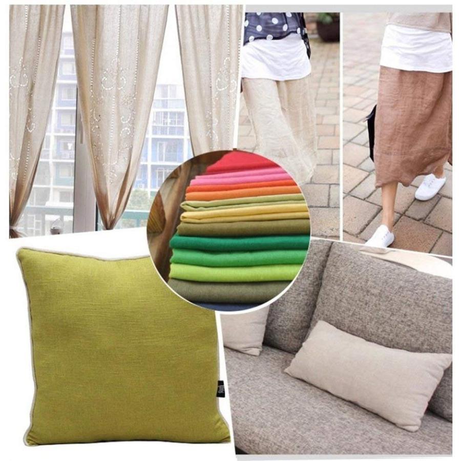 カラー 綿 麻 布 衣類用 無地 生地 ダークブラウン こげ茶色 幅1.5m×2m