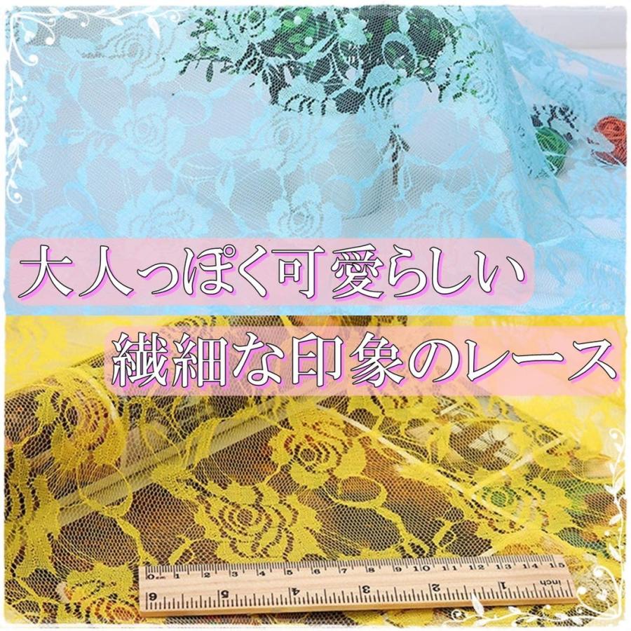 カラー バラ 薔薇 柄 レース 生地 ベージュ 灰黄色 幅150cm 長さ2m