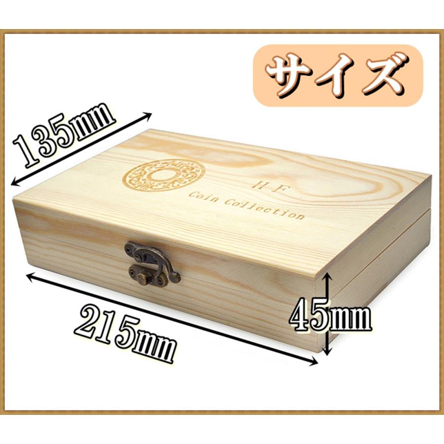 綜合警備保障　純銀製 干支コイン祝誕生 木製ケース付 50枚 収納 木製 コイン コレクション ケース 径5種対応 ボックス 硬貨