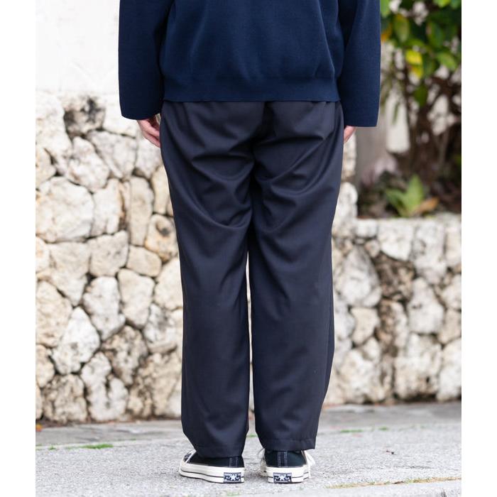 STILL BY HAND サマーウールスラックス ブラックネイビー 46 STILL BY HAND 