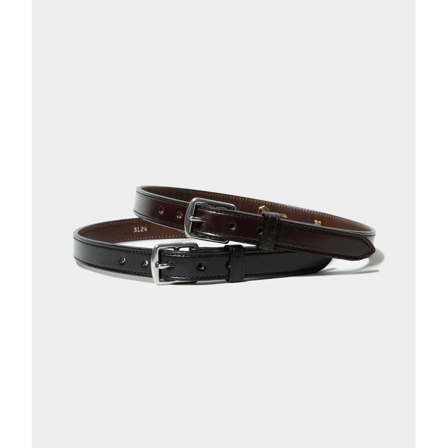 ＜TORY LEATHER＞SQUARE BUKLE LEATHER BELT黒 TORY LEATHER（トリーレザー） クロスキーパー ベルト 本革 英国