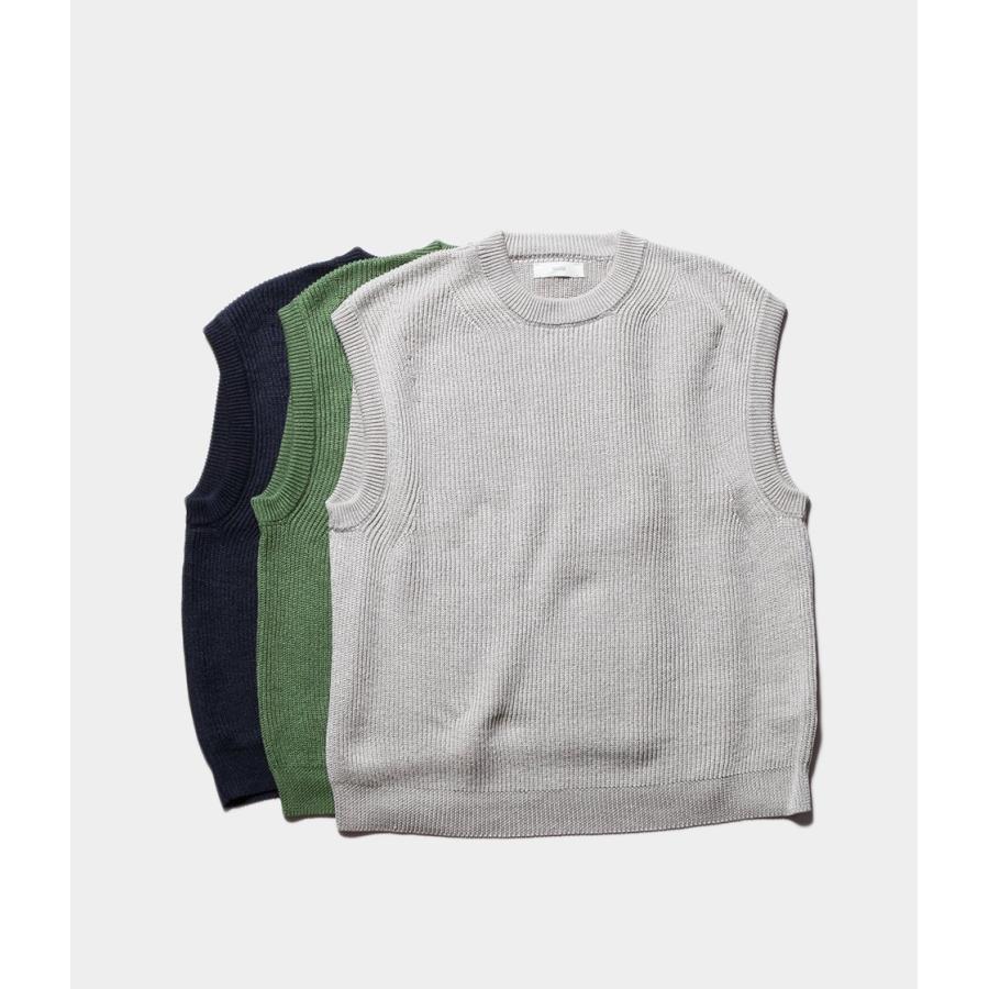 驚きの値段 Unfil アンフィル French Linen Ribbed Knit Vest フレンチリネンリブニットベスト 売り切れ必至 Www Thedailyspud Com