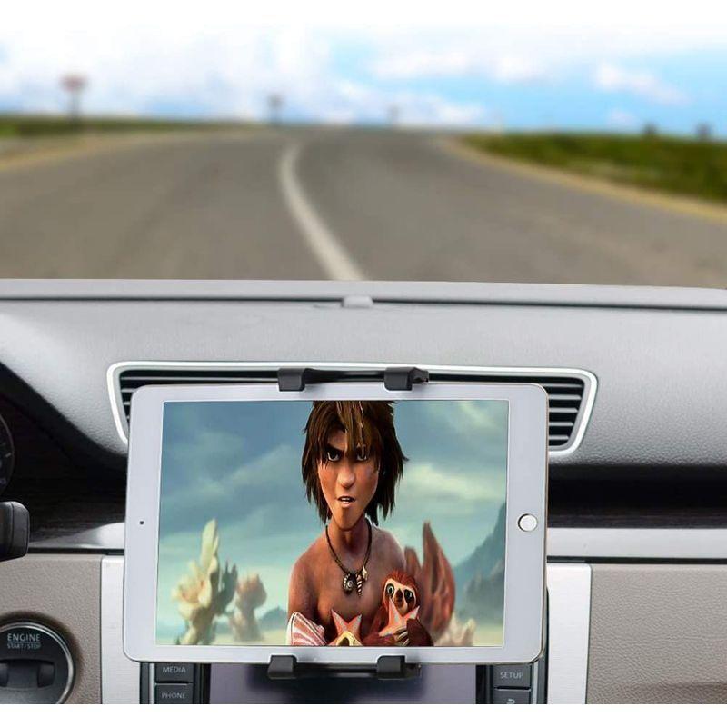 Exshow Cdスロットかーマウント Ipad車載ホルダー 車cdプレーヤー取り付けタブレットホルダー 片手で操作 ３６０度回転可 Ipa