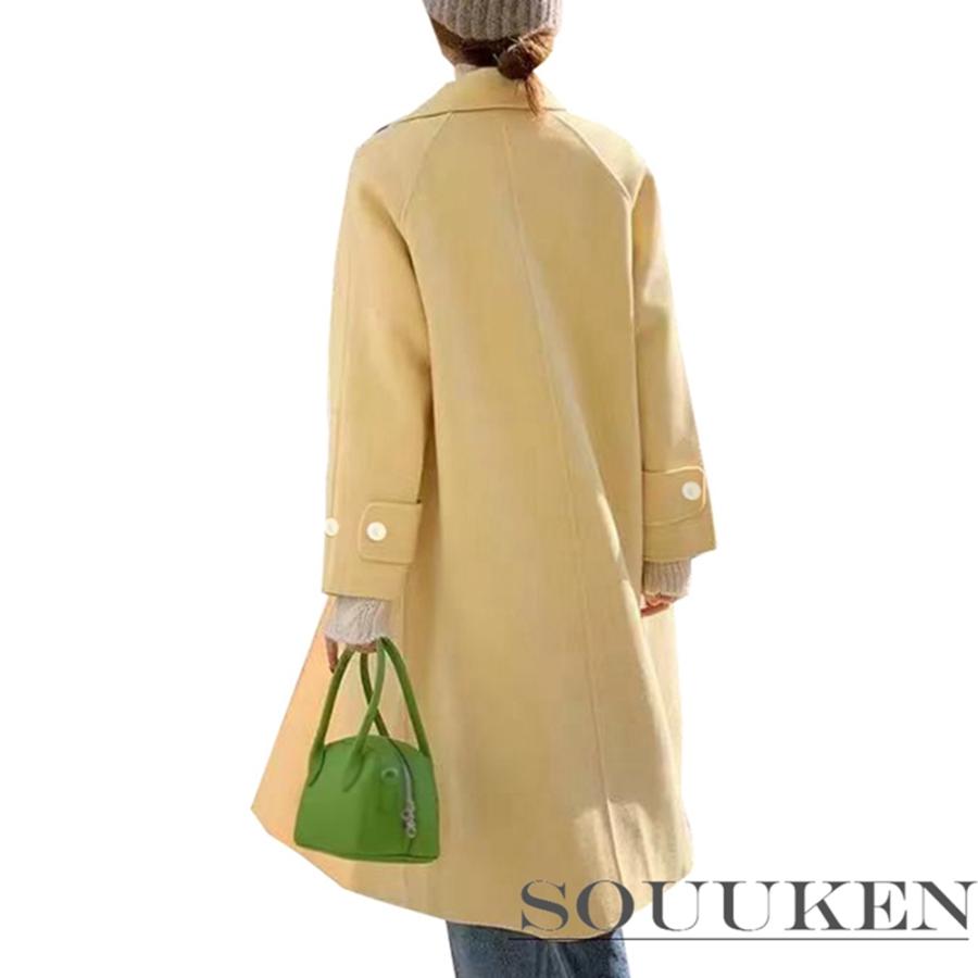 日系 チェスターコート 冬服 レディース ロング丈 体型カバー ゆったり 大きいサイズ メルトンコート アウター カジュアル 通勤 デート 16 春夏新作