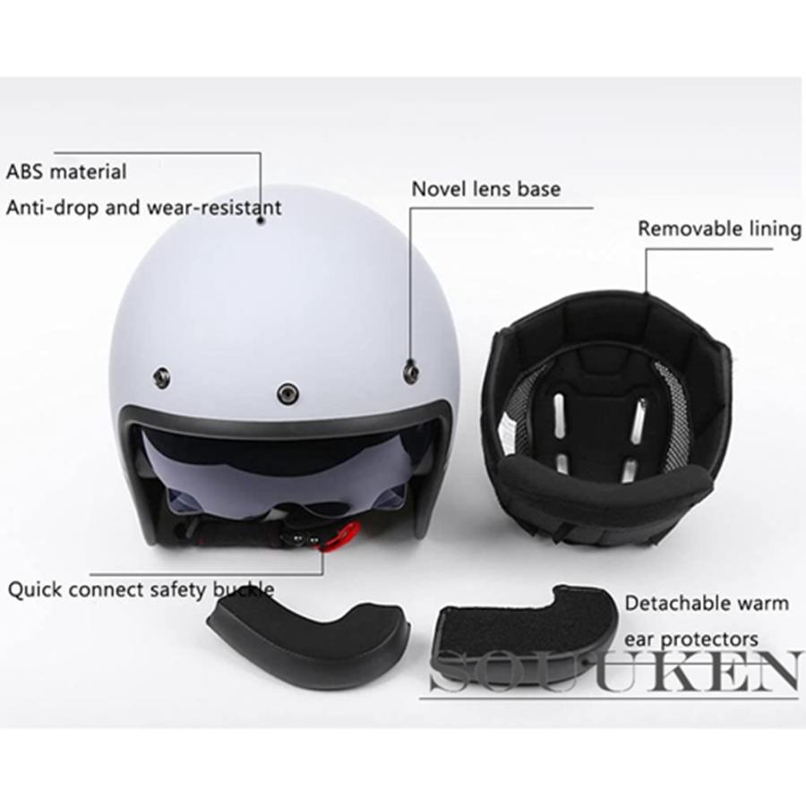価格は安く パースクータークルーザーDOTのためのサンバイザー付きヘルメットオートバイヘルメット承認レトロスタイルハーフヘルメットフォーシーズンズライ  psychologue-landerneau.fr