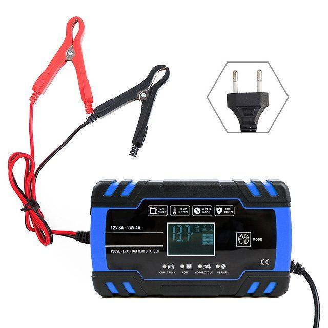 全 自動車 の バッテリー 充電 器 12 V 8a 24 V 4a のための急速 充電 Agm Gel ウェット鉛蓄電池 充電 器 Lcd 創和本舗 通販 Yahoo ショッピング