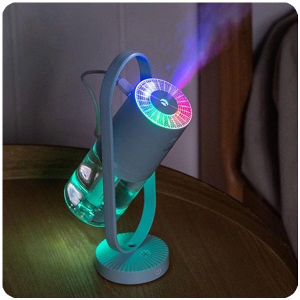 ミスト加湿器 MAGIC SHADOW 360度回転 LEDライト 間接照明 かし