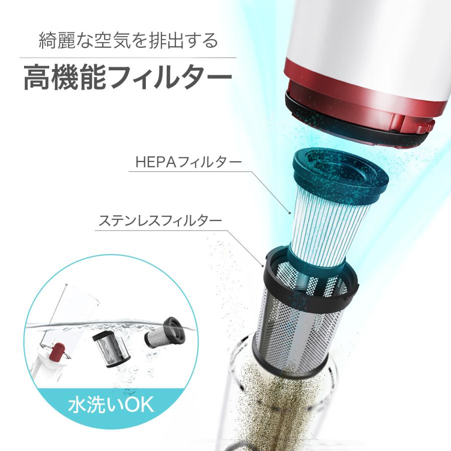 SOUYI（ソウイ） コードレス 掃除機 スティック 軽量 静音 充電式 吸引