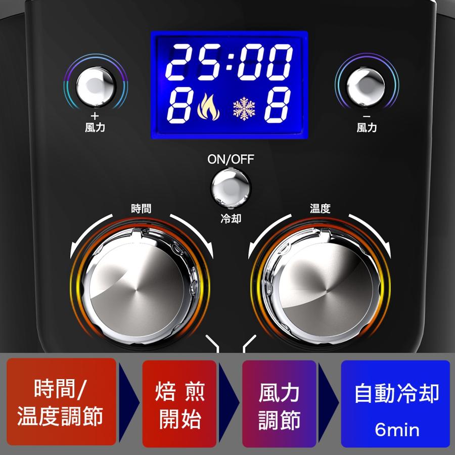 コーヒー焙煎機 コンパクト 家庭用 微調整機能 熱風式 本格焙煎機 プロ