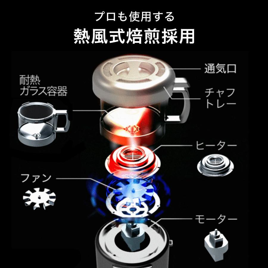 コーヒー焙煎機 コンパクト 家庭用 微調整機能 熱風式 本格焙煎機 プロ仕様 簡単 業務用 家庭用 自宅 ソウイ公式販売店 SY-121N｜souyi-store｜04