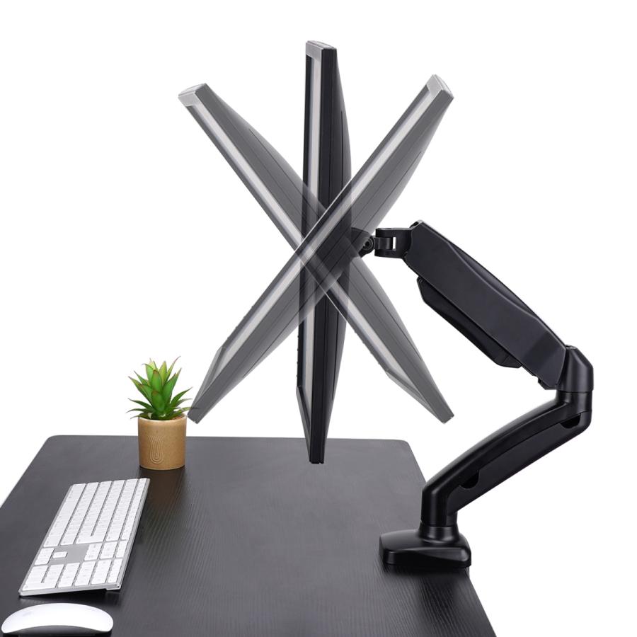 モニター アーム 液晶ディスプレイ アーム ガススプリング式 ガス圧式 モニタースタンド 13 27 インチ対応 耐荷重2 6 5kg Arm 1 Vetesa 通販 Yahoo ショッピング