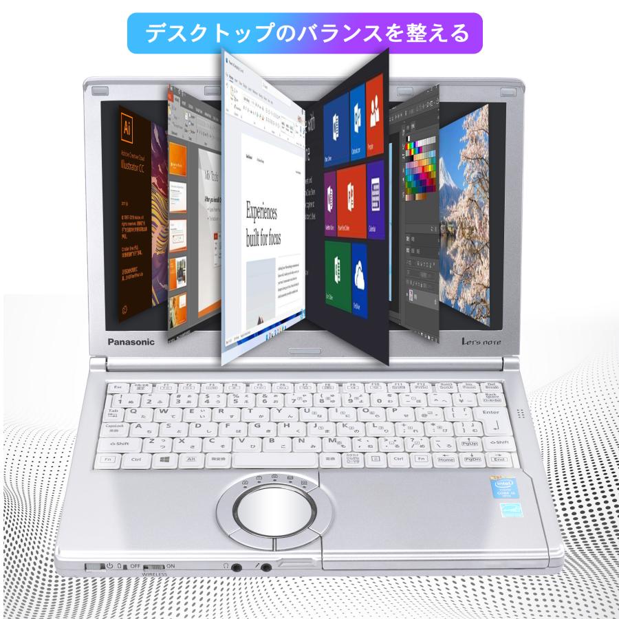 Win11搭載 中古ノートパソコンWPS搭載 Panasonic NX4 第5世代Core i5 メモリ8GB SSD256GB/512GB 12.1インチ ノートPC 初期設定済み 初心者向け｜sowa-shop｜04