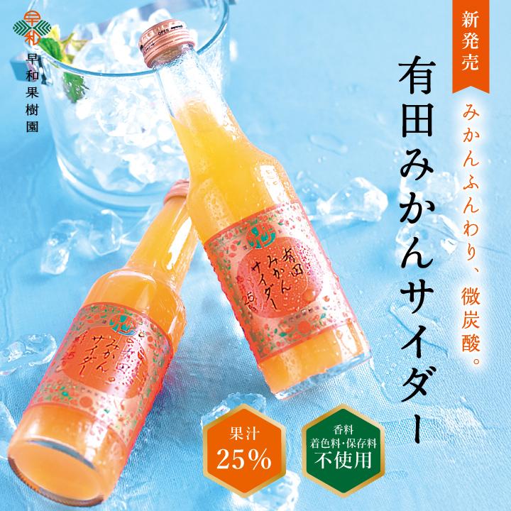 早和果樹園 微炭酸 ジュース みかん 有田みかんサイダー6本 フルーツ