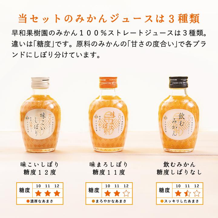 早和果樹園 有田 みかん ジュース 飲み比べ 30本セット 無添加