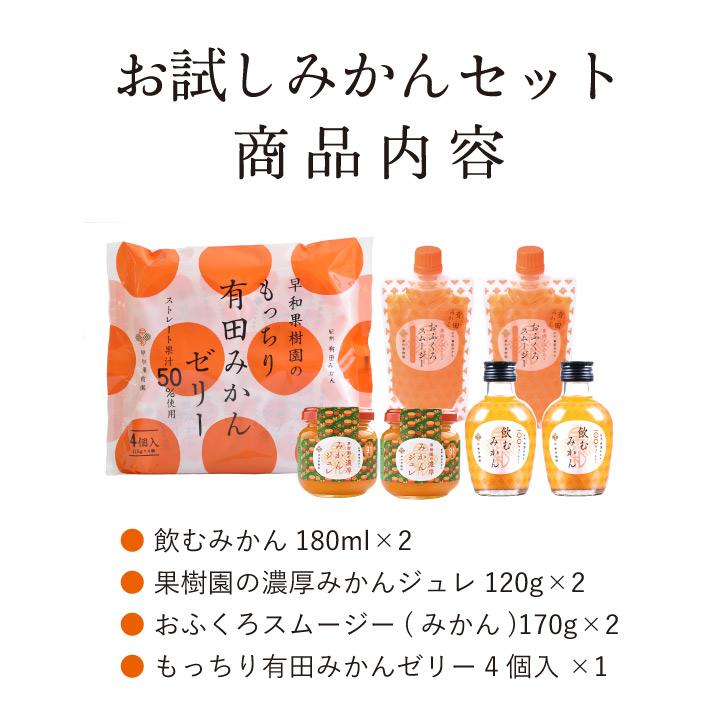 早和果樹園 お試しセット 食品 ジュース ゼリー スムージー 新お試し