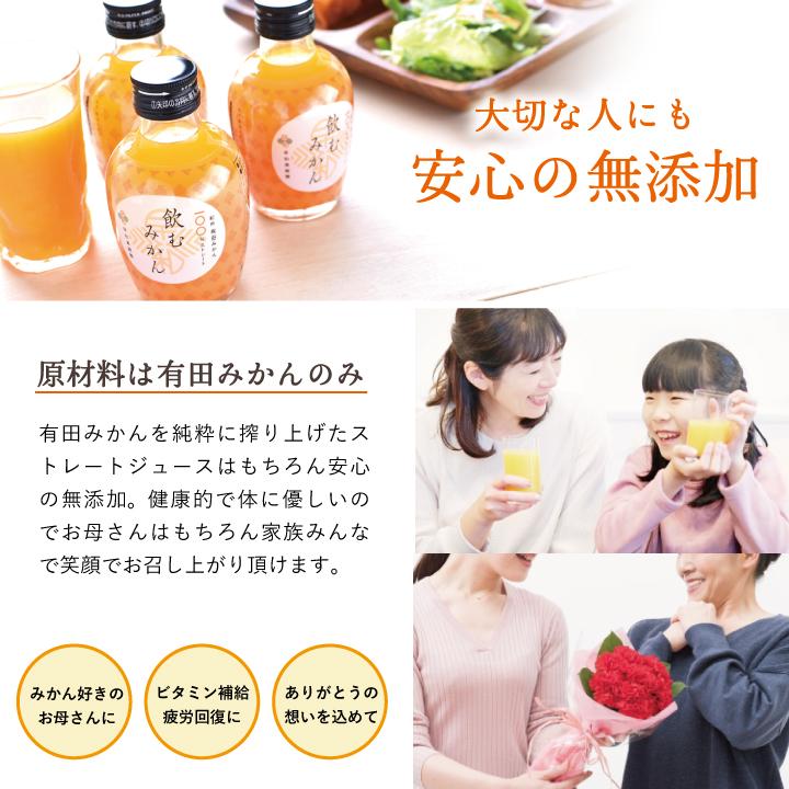 お歳暮 2025 プレゼント ジュース ギフト 無添加  有田 みかん 果汁 100% ストレート 内祝 御祝 飲むみかん6本ギフトR 和歌山 早和果樹園 | 早和果樹園 | 07