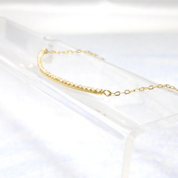 K18YG ダイヤモンド 横ライン 0.15ct ネックレス : Beneベーネ四條畷 