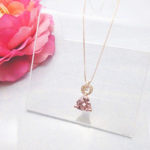 K18PG モルガナイト 1.52ct ダイヤモンド 0.060ct 新4月誕生石