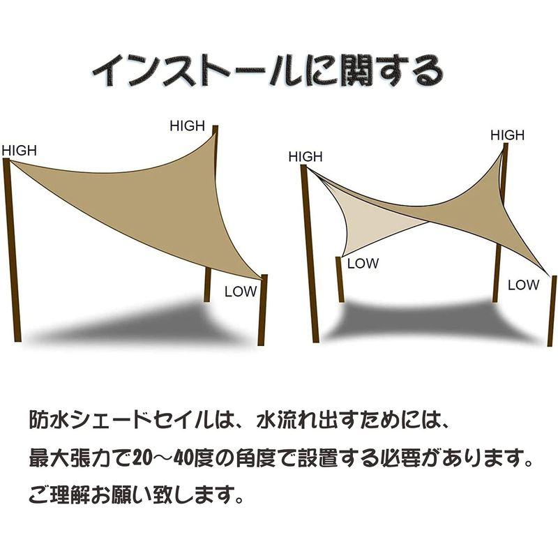 激安ブランドLOVE STORY 撥水シェード 日よけ クールシェード 4x6m