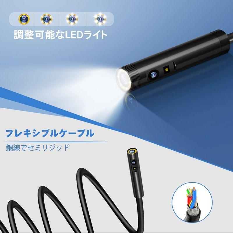 Hiacinto ファイバースコープ デジタル内視鏡 HD 1080P 三つレンズ 検査カメラ 工業用内視鏡 5.0インチIPSスクリーン付 テレビ、オーディオ、カメラ 望遠鏡、光学機器 顕微鏡