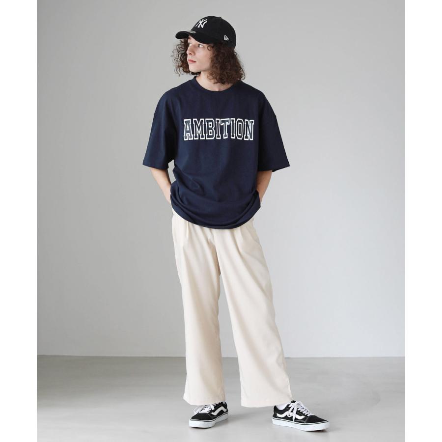 【シルエットがカッコイイ】エッセンシャルズ アーチロゴロンT マルチフォントオーバーサイズドロングスリーブTシャツ(EZBH
