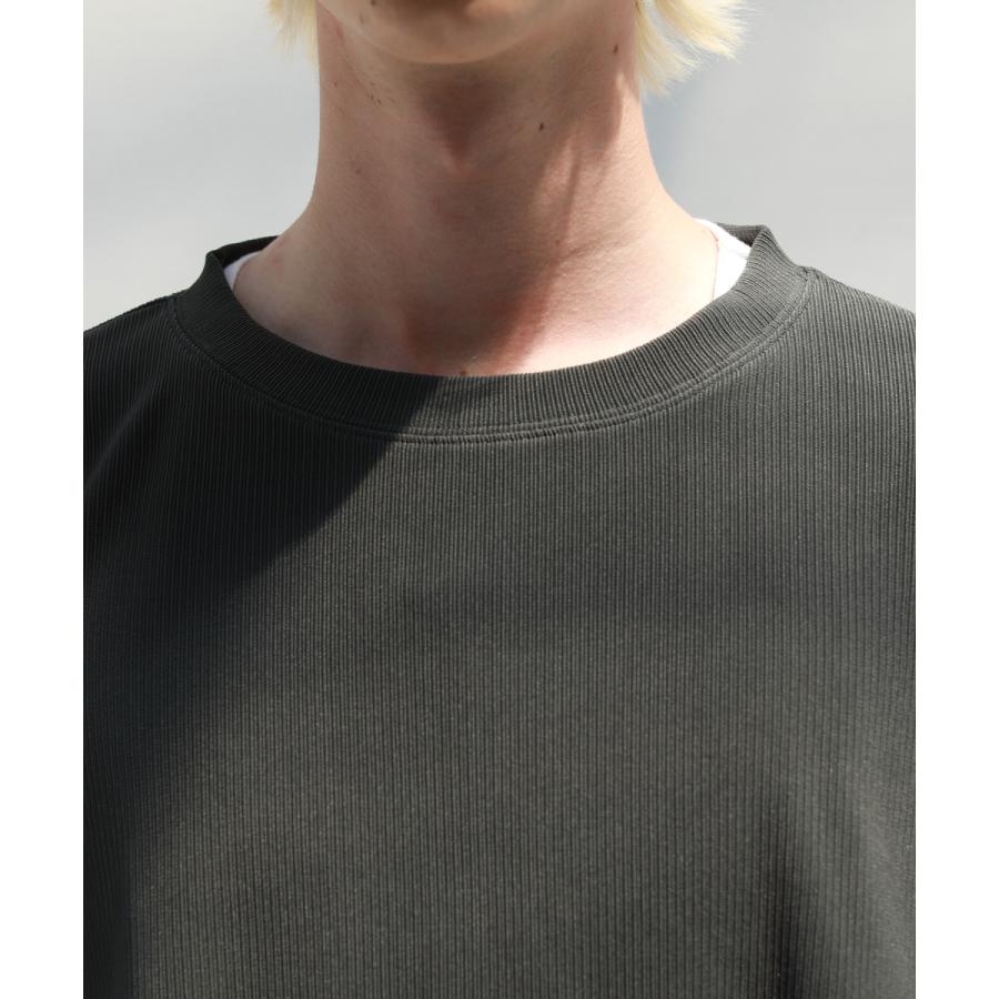 Tシャツ メンズ リップルプリーツ ビッグ シルエット ドルマン