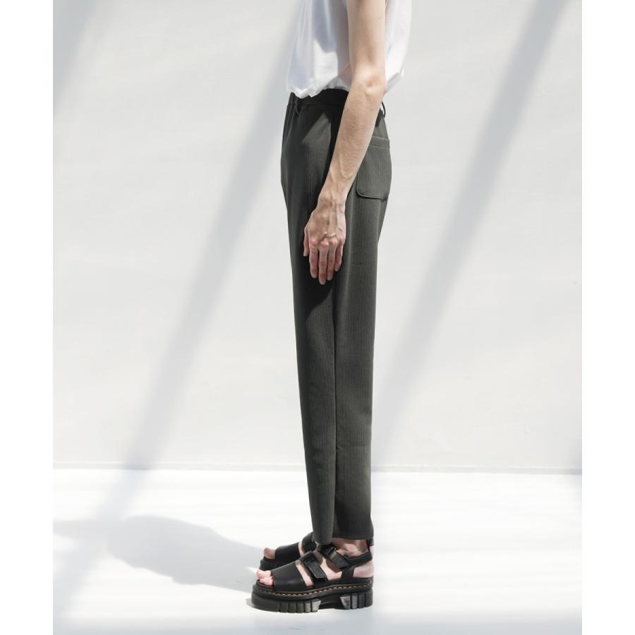 パンツ メンズ リップル プリーツ ストレート イージーパンツ 韓国 ファッション 春夏 セットアップ可能 涼しい