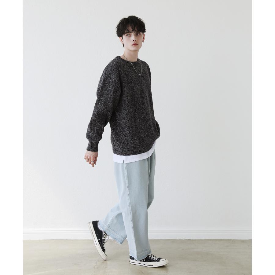 メンズ デニムパンツ フリンジ ヘビーウェイト ワイド M L XL メンズ デニムパンツ フリンジ ヘビーウェイト ワイド M L XL