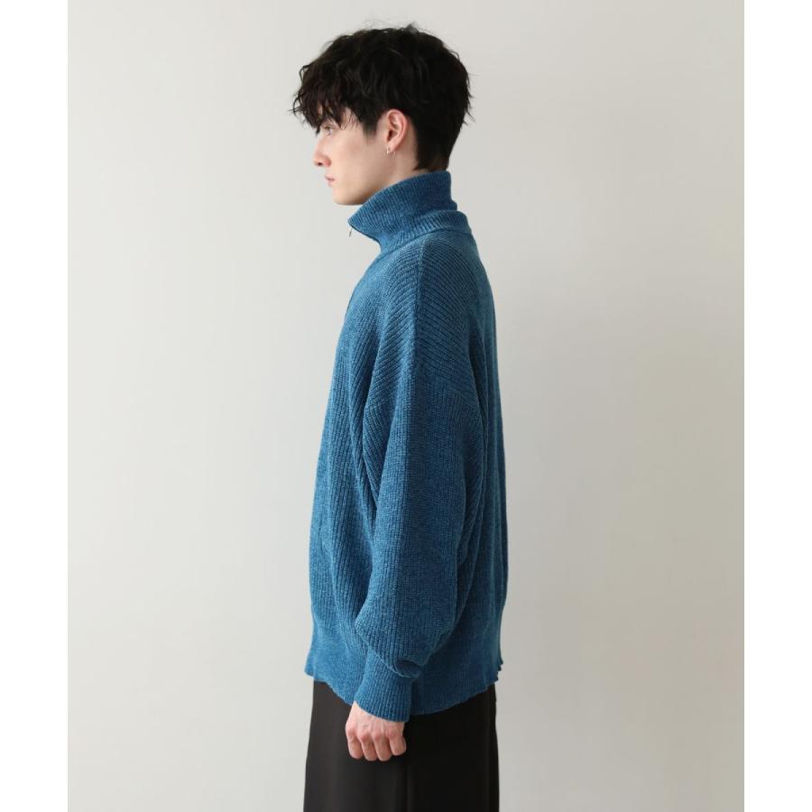 ニット ハーフジップニット メンズ ファッション モールヤーン S M L