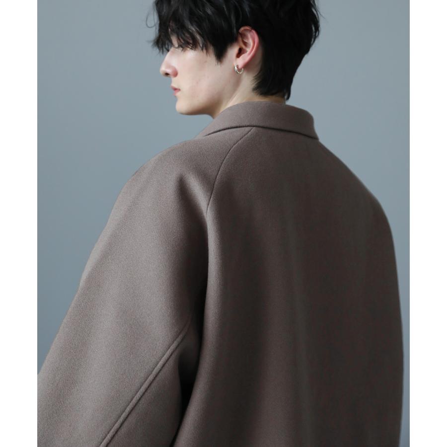 コート メンズ ステンカラー ロング ビッグシルエット スタンドネック